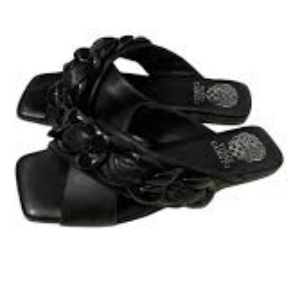 VINCE CAMUTO Azori Black Cushioned Flat Slide Sandals 6.5 M US 37 EU - Picture 6 of 8